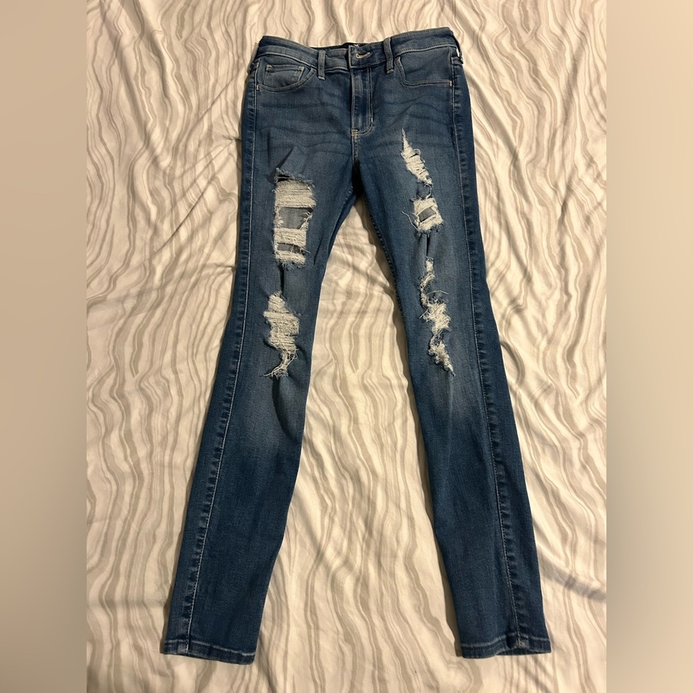 Hollister Distressed Blue Jeans